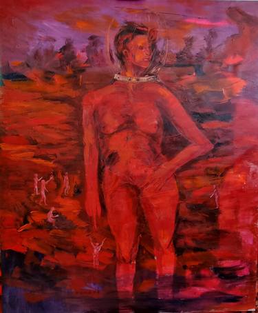 Original Abstract Expressionism Body Paintings by Yuniel Delgado Castillo