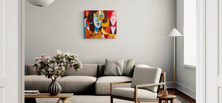 Original Abstract Geometric Painting by Lena Logart