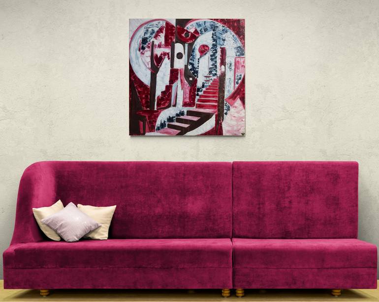 Original Cubism Abstract Painting by Lena Logart