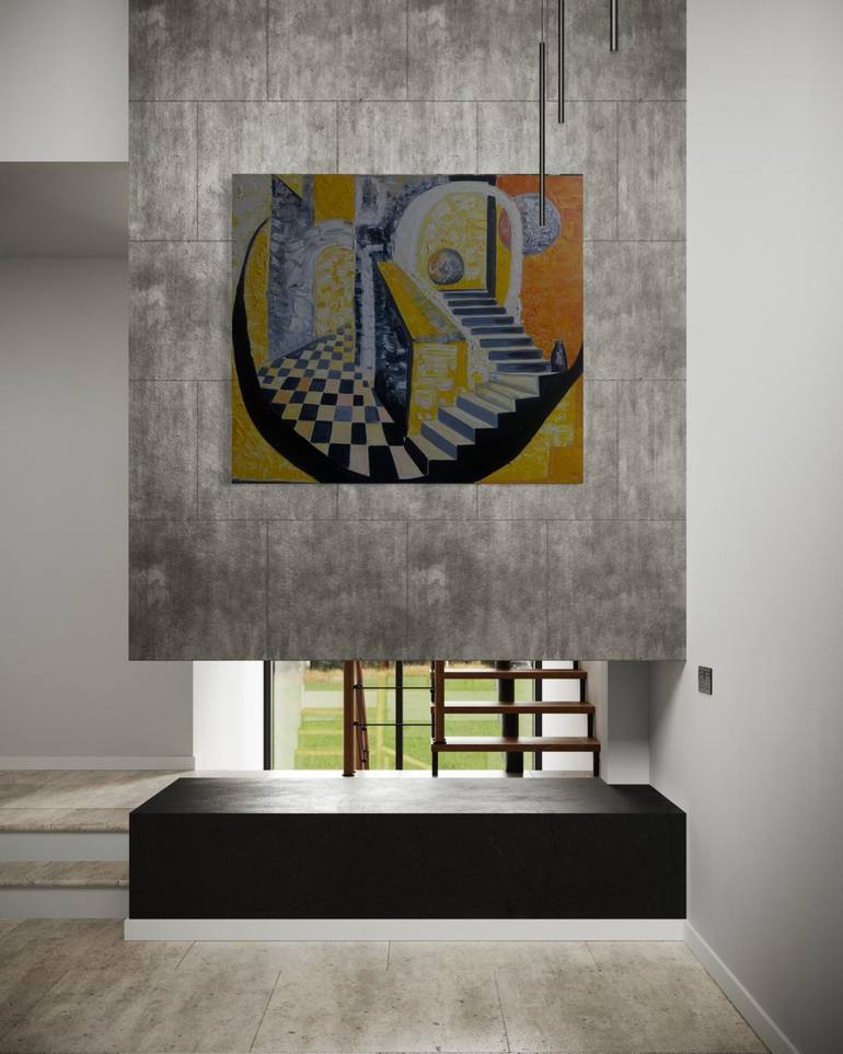 Original Cubism Abstract Painting by Lena Logart