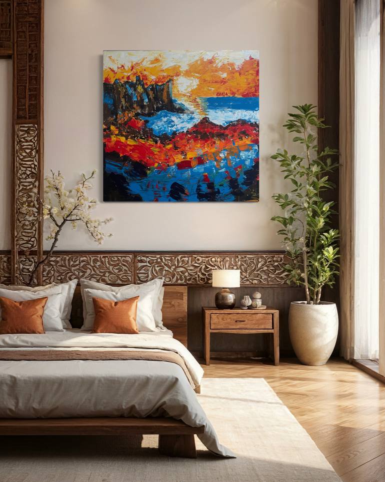 Original Abstract Landscape Painting by Lena Logart