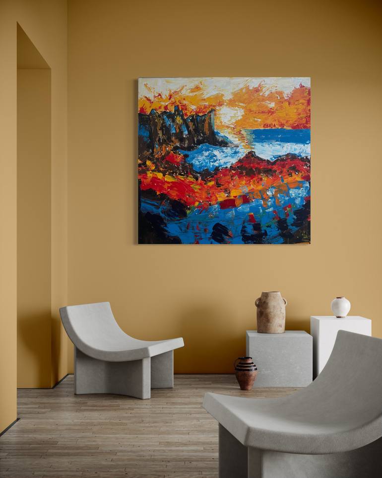Original Abstract Landscape Painting by Lena Logart