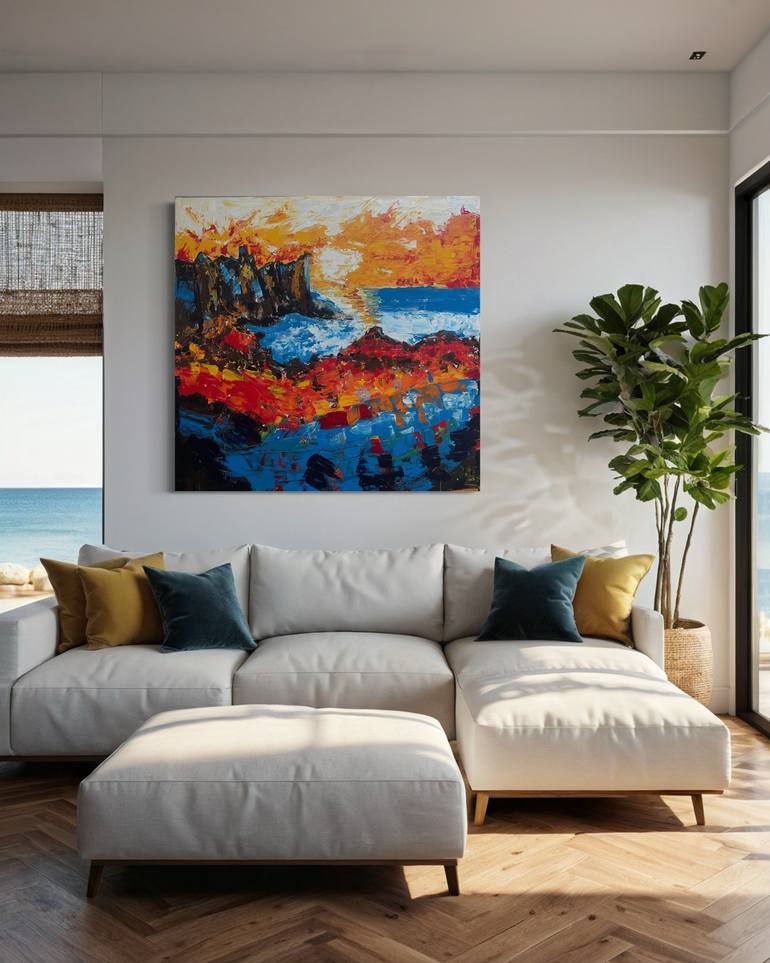 Original Abstract Landscape Painting by Lena Logart