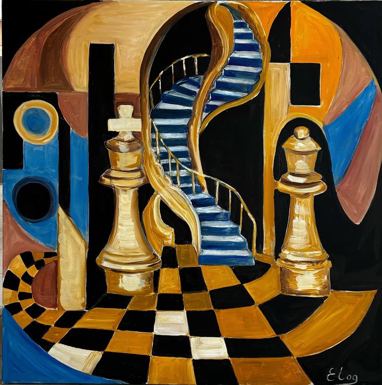 The Staircase of Maya Painting by Lena Logart | Saatchi Art