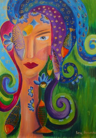 Original Contemporary People Painting by Parunakova Rena