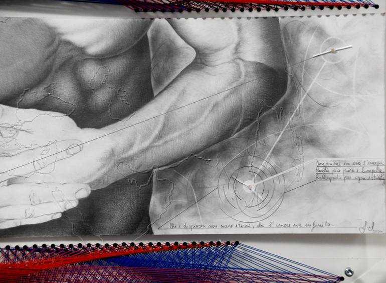 Original Black & White Body Drawing by Marco Monaldi