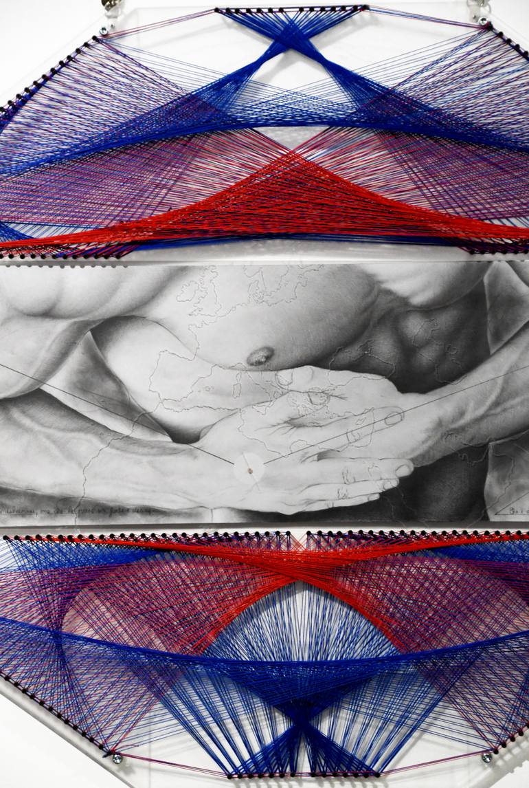 Original Black & White Body Drawing by Marco Monaldi