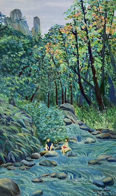 Original Impressionism Nature Paintings by Henriette Hua Wang