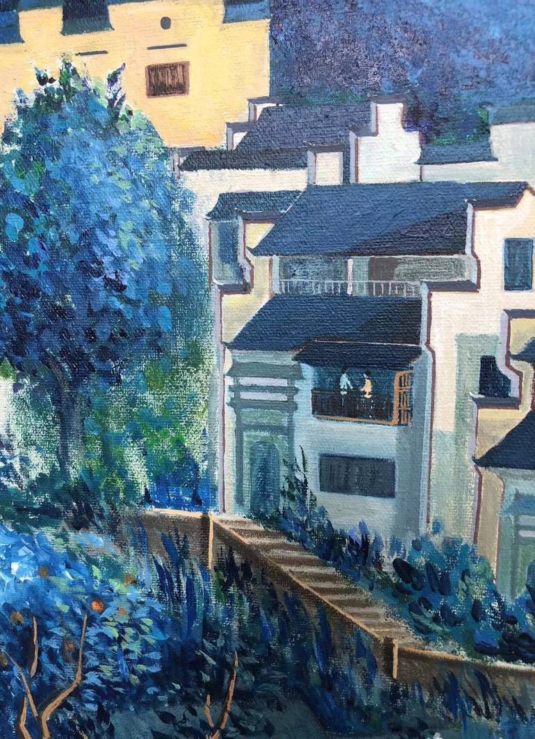 Original Impressionism Landscape Painting by Henriette Hua Wang