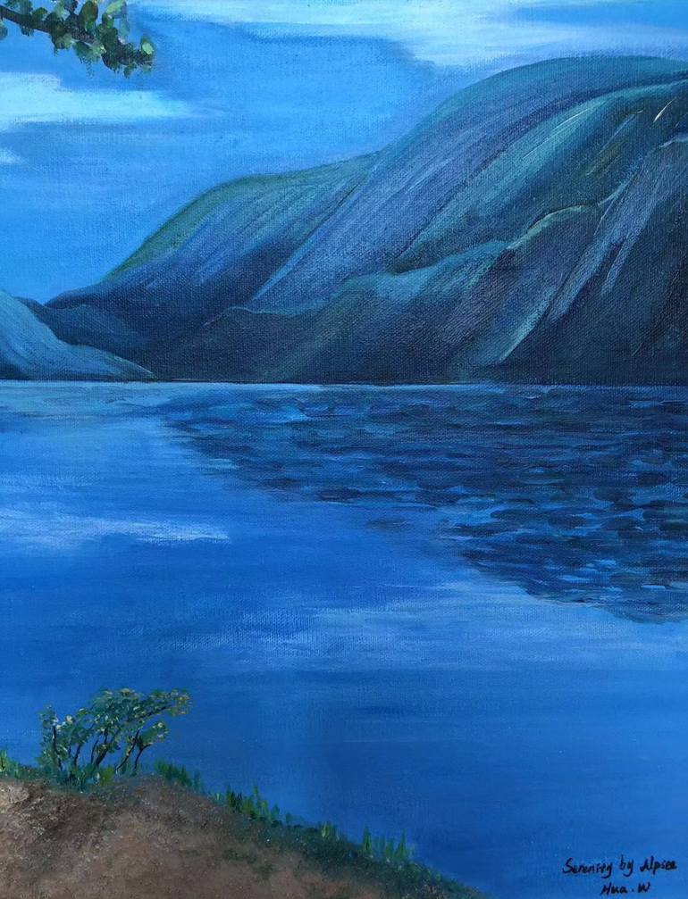 Original Contemporary Landscape Painting by Henriette Hua Wang