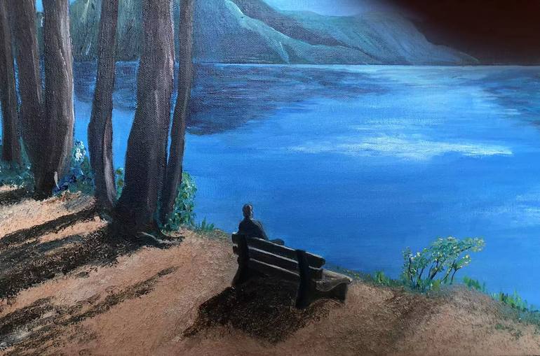 Original Contemporary Landscape Painting by Henriette Hua Wang