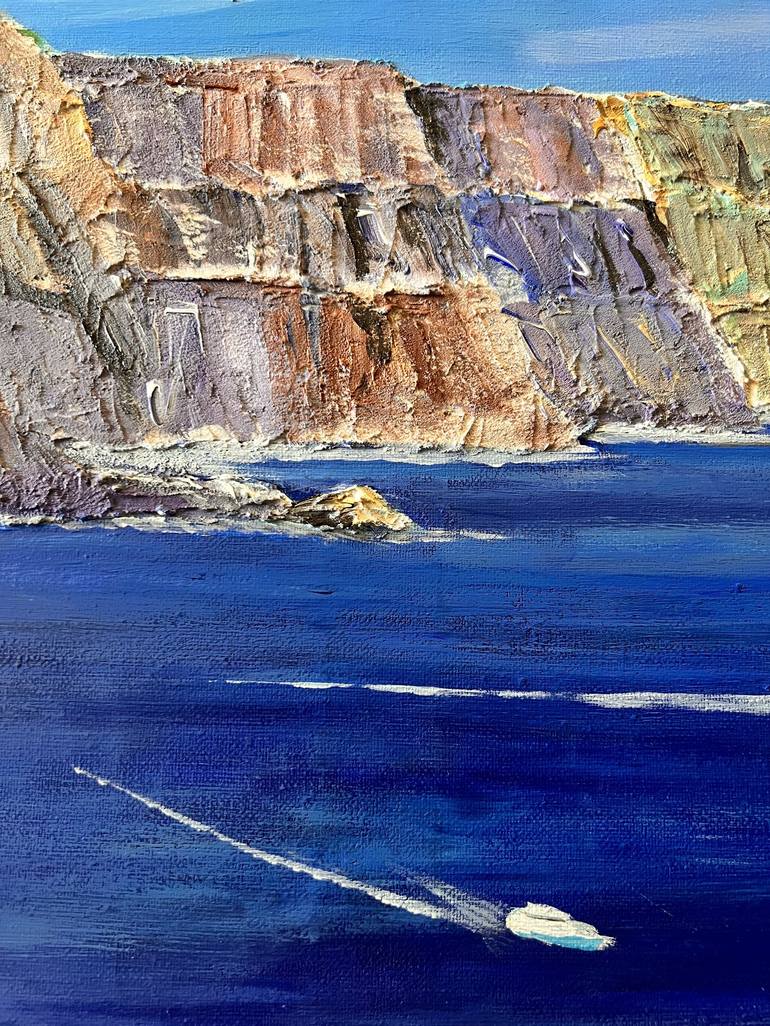 Original Impressionism Seascape Painting by Henriette Hua Wang
