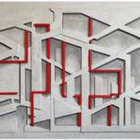 Concrete and Red Strokes 2 by Stanislav Belovski