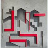 Concrete and red strokes 3 by Stanislav Belovski