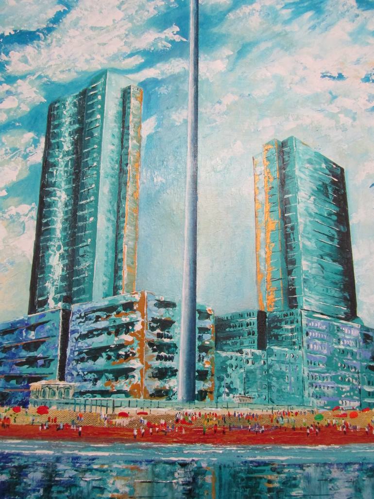 Original Impressionism Cities Painting by Zsolt Roman