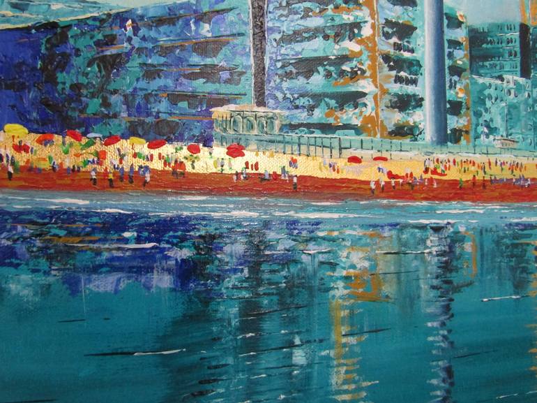 Original Impressionism Cities Painting by Zsolt Roman