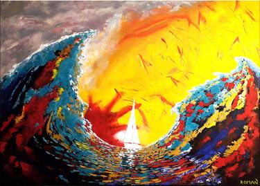 Original Impressionism Seascape Paintings by Zsolt Roman