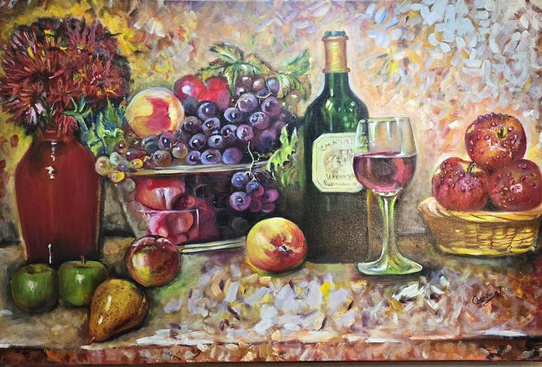 Original Food & Drink Painting by Deepmala Roy