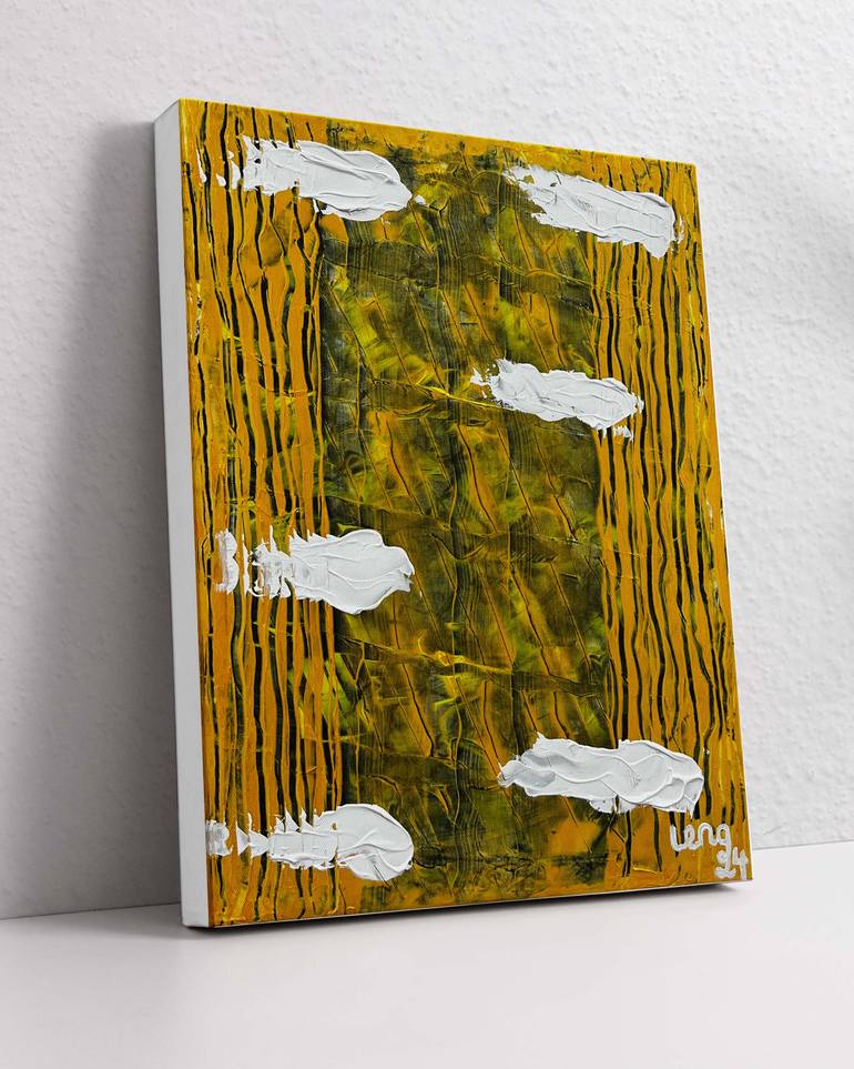 Original Abstract Expressionism Abstract Painting by Leng Tran