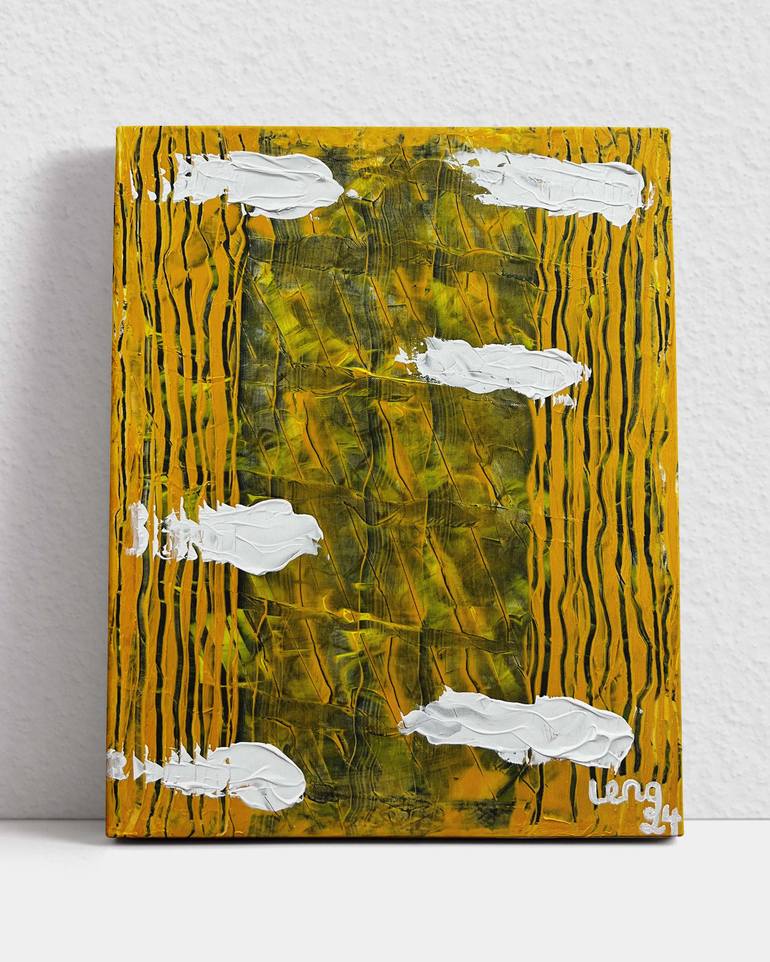 Original Abstract Expressionism Abstract Painting by Leng Tran