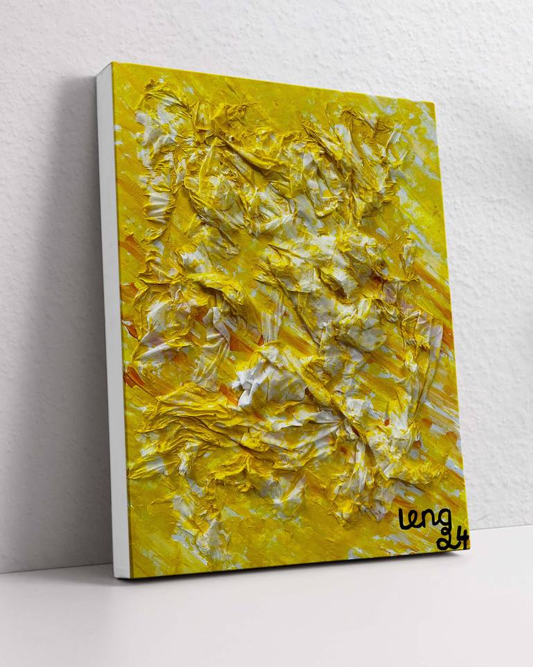 Original Abstract Expressionism Abstract Painting by Leng Tran