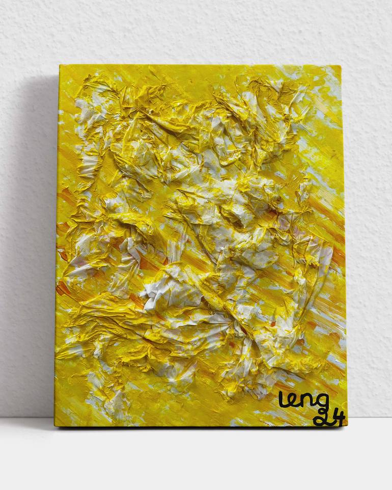 Original Abstract Expressionism Abstract Painting by Leng Tran