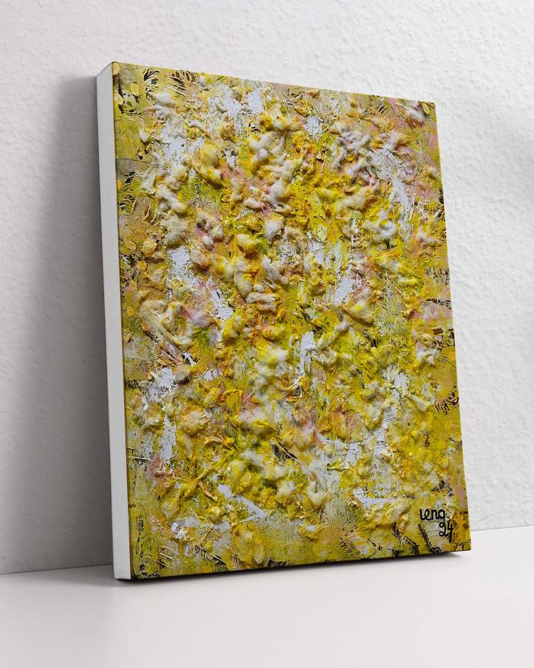 Original Abstract Expressionism Abstract Painting by Leng Tran