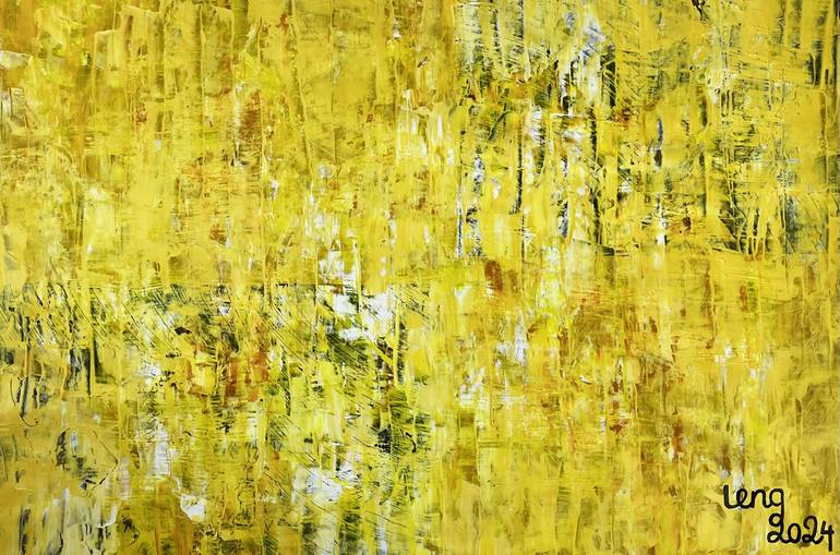 Original Abstract Expressionism Abstract Paintings by Leng Tran