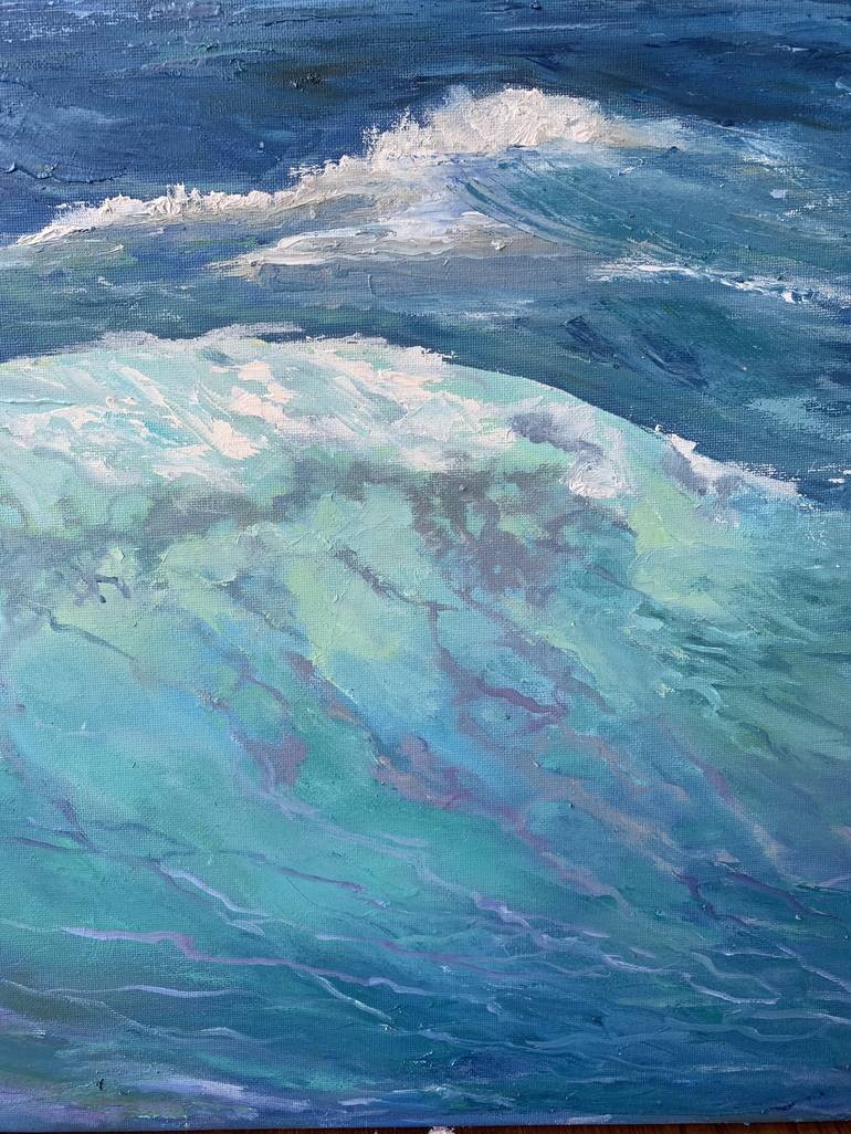 Original Impressionism Seascape Painting by Lena Dil