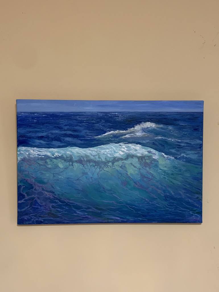 Original Impressionism Seascape Painting by Lena Dil