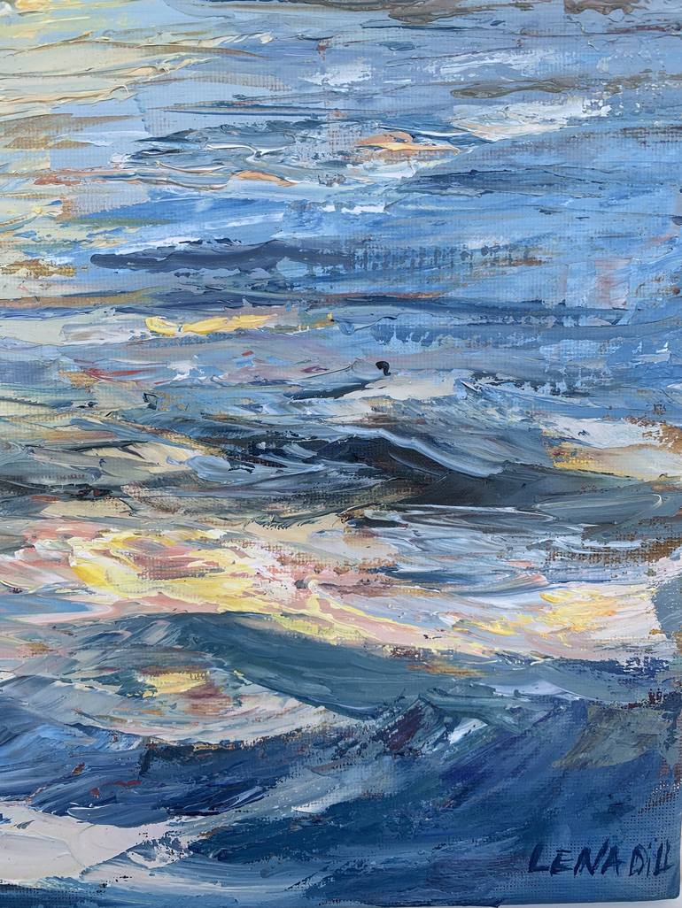 Original Contemporary Seascape Painting by Lena Dil