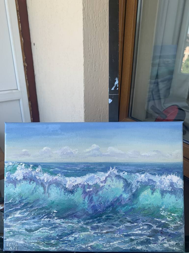 Original Contemporary Seascape Painting by Lena Dil