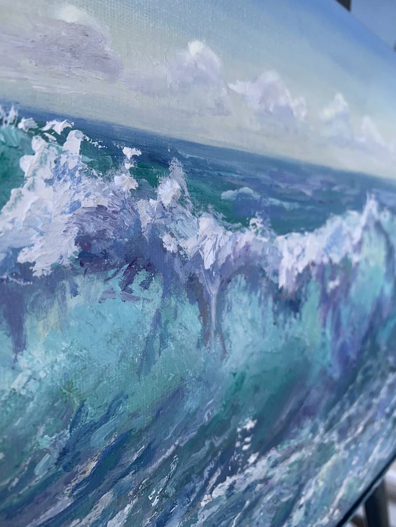 Original Contemporary Seascape Painting by Lena Dil