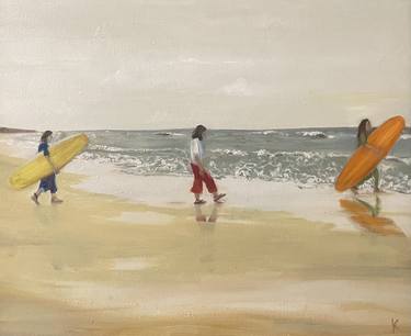 Original Abstract Beach Paintings by Keerthana Mahadevappa