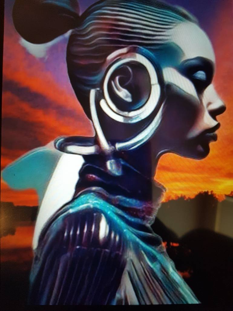 Original Abstract Women Painting by Gabriel Chinye