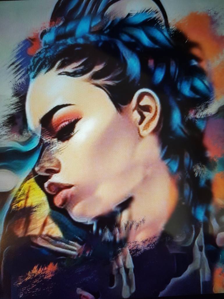 Original Abstract Women Painting by Gabriel Chinye