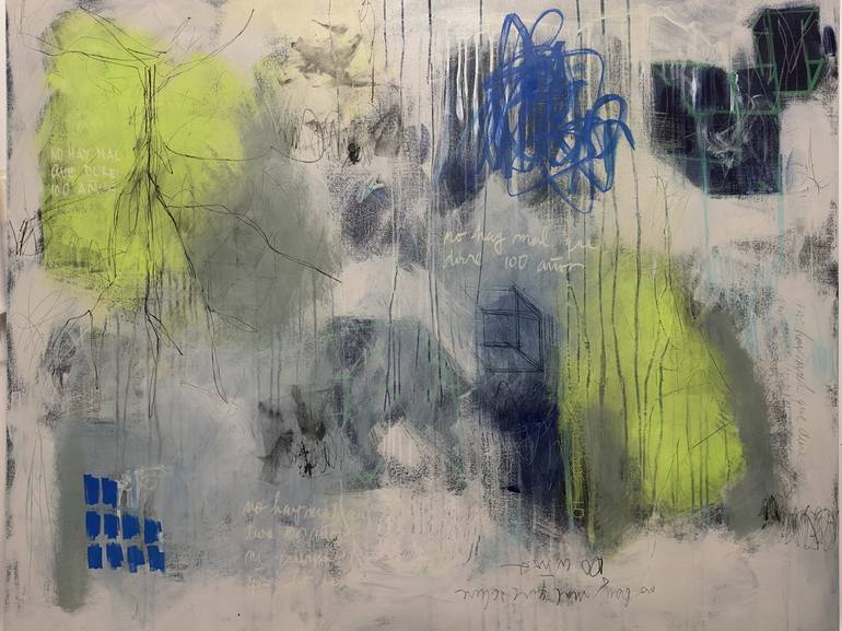 Original Abstract Expressionism Abstract Mixed Media by Carolina Garcia