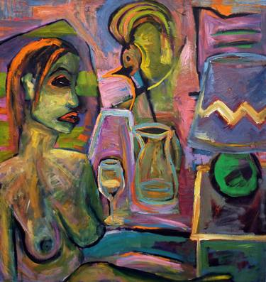 Original Expressionism Erotic Paintings by Guenter Limburg