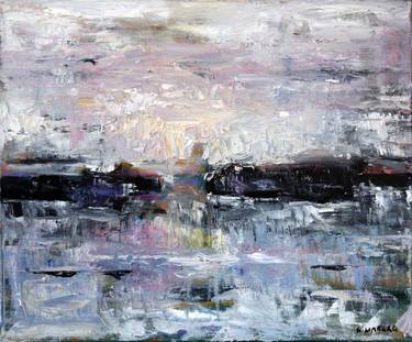 Original Abstract Expressionism Seascape Paintings by Guenter Limburg