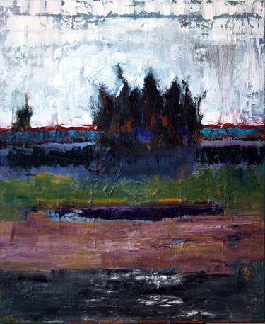 Original Abstract Expressionism Landscape Paintings by Guenter Limburg
