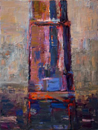 Original Abstract Expressionism Cities Paintings by Guenter Limburg