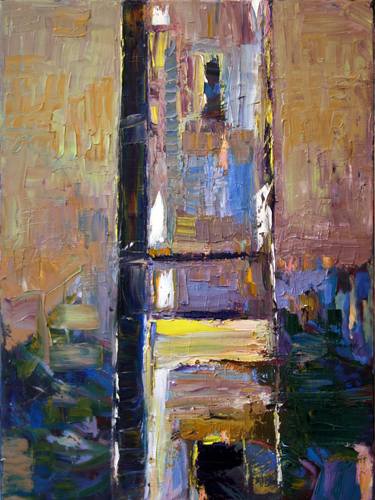 Original Abstract Expressionism Architecture Paintings by Guenter Limburg