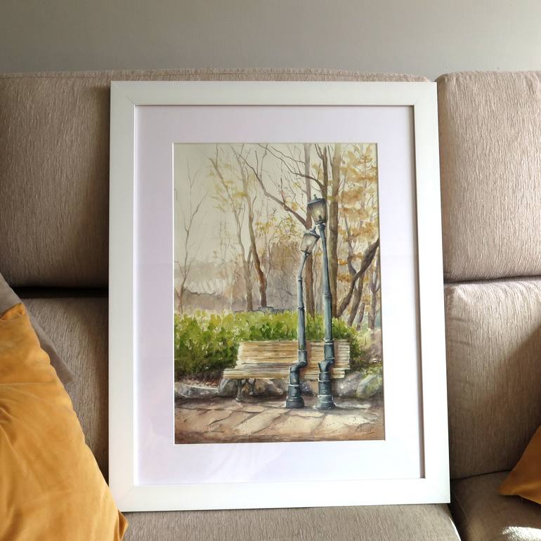 Original Realism Garden Painting by Maria Iciar Cámara Rubio