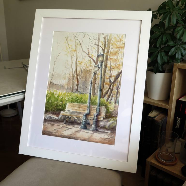 Original Realism Garden Painting by Maria Iciar Cámara Rubio