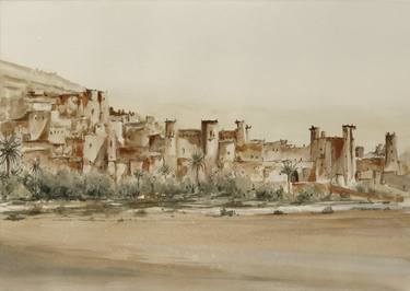 Original Color Field Painting Landscape Paintings by Maria Iciar Cámara Rubio
