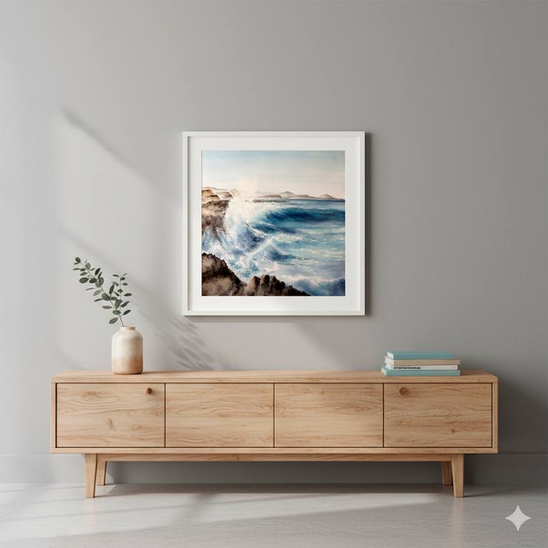 Original Realism Seascape Painting by Maria Iciar Cámara Rubio