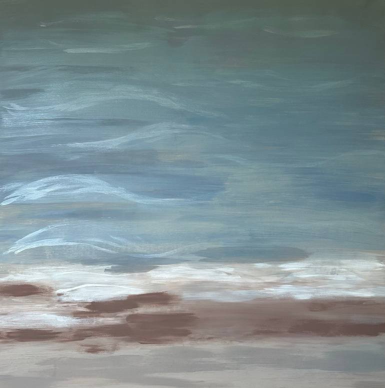 Original Abstract Painting by Rima Lobanova | Abstract Art on Canvas | Colors of the sea