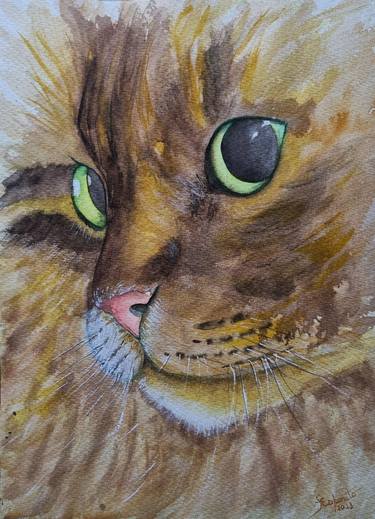 Original Cats Paintings by Solange Esposito