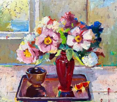 Original Floral Paintings by David Mecani