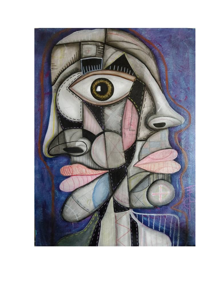 Original Cubism Fantasy Paintings by Tebo Solis